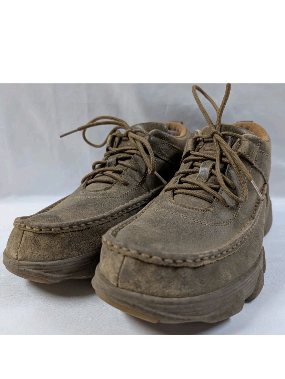 Twisted X Mens 9 M Driving Moc Chukka Boots MIE0002 Distressed Brown Leather